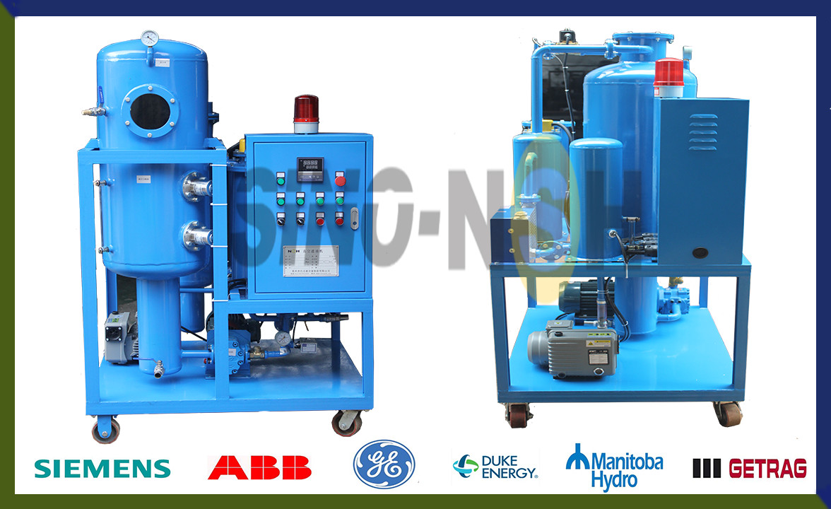 Multi Stage Vacuum Lubricating Oil Purifier With Wheels 1900mm